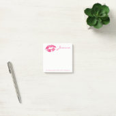 Girly roze lippen met monogram post-it® notes (Kantoor)