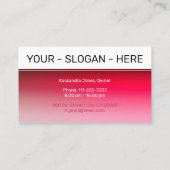 Girly Roze Logo Sjabloon Kleurverloop Ombre Cool Visitekaartje (Achterkant)