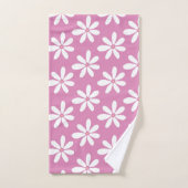 Girly roze madeliefje modern bad handdoek (Handdoek)