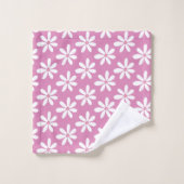 Girly roze madeliefje modern bad handdoek (Wasdoekje)