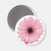 Girly roze magneet w / mooie gerbera bloem (Voorkant / Achterkant)