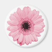 Girly roze magneet w / mooie gerbera bloem (Voorkant)