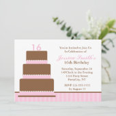 Girly Roze Meisjes Verjaardagsfeestje Kaart (Staand voorkant)