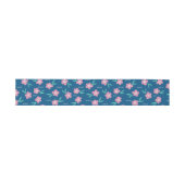 Girly roze modern floral botanisch uitnodigingen wikkel (Vlak)