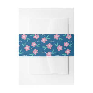 Girly roze modern floral botanisch uitnodigingen wikkel
