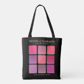 Girly Roze Moderne Bedrijfsnaam Make-up Artist Tote Bag (Achterkant)