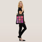Girly Roze Moderne Bedrijfsnaam Make-up Artist Tote Bag (Op model)