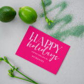 Girly Roze Moderne Geometrische Kerstmis Feestdagenkaart