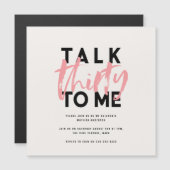 Girly roze moderne minimale typografie 30e (Voorkant / Achterkant)