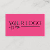 Girly Roze Moderne Minimalistische Logo Visitekaartje (Achterkant)