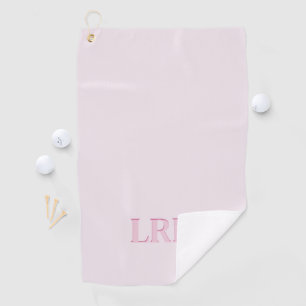Girly Roze Monogram Schaduwlettertype Eenvoudige I Golfhanddoek