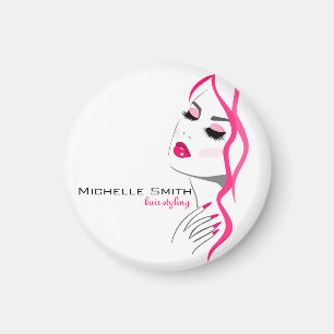 Girly Roze Nagelstudio Haarstylist Visagist Magneet