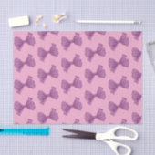 Girly Roze Paarse Bow Baby shower Verjaardag Tissuepapier (Craft)