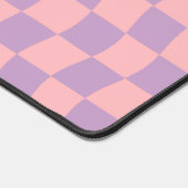 Girly Roze Paarse Wavy Schaakbord Esthetisch Bureaumat (Hoek)