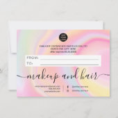 Girly roze regenboogeenhoorn marmer gift (Achterkant)