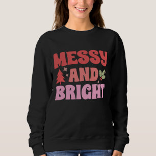 Girly roze rommelige en heldere vrouwen kerst trui