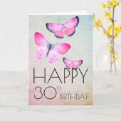 Girly Roze Schattige Elegante Waterverf Verjaardag Kaart (Gele Bloem)