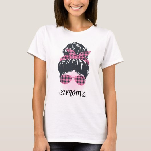 Girly roze Schattigee Moederdag T-shirt (Voorkant)