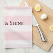 Girly Roze Strepen Gouden Glitter Wimpers Theedoek (Quarter Fold)