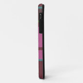 Girly roze tartan plaid gepersonaliseerd Case-Mate iPhone case (Achterkant/links)