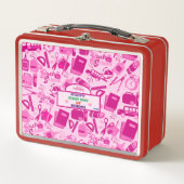 girly roze  Terug naar School Pattern (Voorkant)