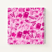 girly roze  Terug naar School Pattern Notitieboek (Achterkant)