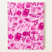 girly roze  Terug naar School Pattern Planner (Achterkant)