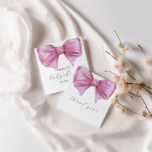 Girly Roze Waterverf Bow Baby shower