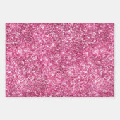 Girly roze Waterverf gouden harten glitter Inpakpapier Vel (Voorkant 3)