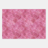 Girly roze Waterverf gouden harten glitter Inpakpapier Vel (Voorkant 2)