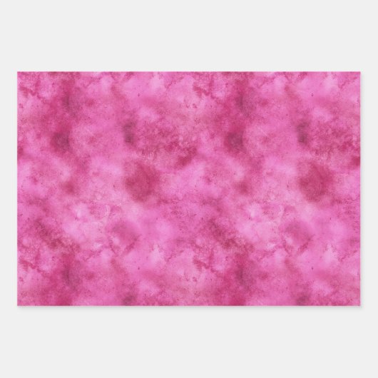 Girly roze Waterverf gouden harten glitter Inpakpapier Vel (Voorkant)