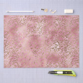 Girly roze Waterverf gouden luipaard print Tissuepapier (Craft)