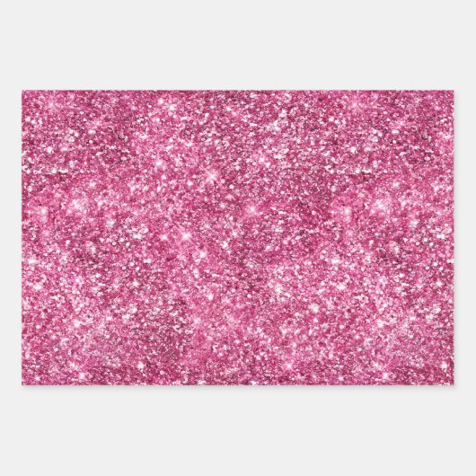 Girly Roze Waterverf Gouden Stippen Glitter Inpakpapier Vel (Voorkant 3)