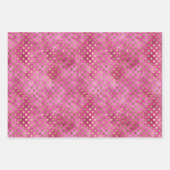 Girly Roze Waterverf Gouden Stippen Glitter Inpakpapier Vel (Voorkant 2)