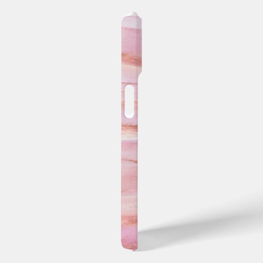 Girly Roze Waterverf Patroon Roos Gouden Lagen Case-Mate iPhone Case (Achterkant / Rechts)