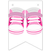 GIRLY ROZE "Welcome Baby" BABY SHOWER Vlaggetjes (Eerste vlag)