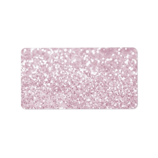 Girly Roze Wit Abstract Glitter Fotoprint Etiket (Voorkant)