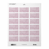 Girly Roze Wit Abstract Glitter Fotoprint Etiket (Full Sheet)
