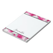 Girly Roze Wit Abstract Notitieblok (Linkerzijde)