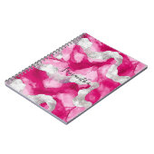 Girly Roze Wit Abstract Notitieboek (Linkerzijde)