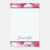 Girly Roze Wit Abstract Post-it® Notes (Voorkant)
