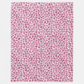 Girly Roze Wit Glam Glitter Luipaard Print Fleece Deken (Voorkant)
