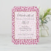 Girly Roze Wit Glam Glitter Luipaard Print Kaart (Staand voorkant)
