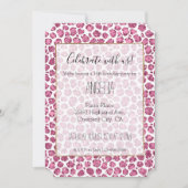 Girly Roze Wit Glam Glitter Luipaard Print Kaart (Voorkant)