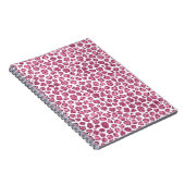 Girly Roze Wit Glam Glitter Luipaard Print Notitieboek (Rechterzijde)