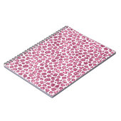 Girly Roze Wit Glam Glitter Luipaard Print Notitieboek (Linkerzijde)