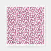 Girly Roze Wit Glam Glitter Luipaard Print Servet (Voorkant)