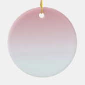 Girly roze wit ombre goud glitter hart keramisch ornament (Achterkant)