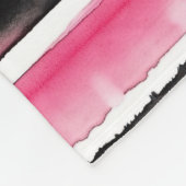 Girly roze wit zwart strepen fleece deken (Hoek)