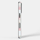 Girly Roze Witte Chic Squares Case-Mate iPhone Case (Achterkant / Rechts)